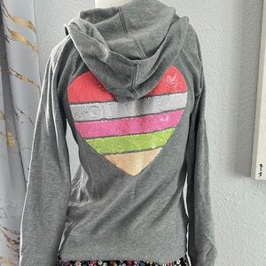 Victoria's Secret Gray Zip-Up Hoodie Jacket